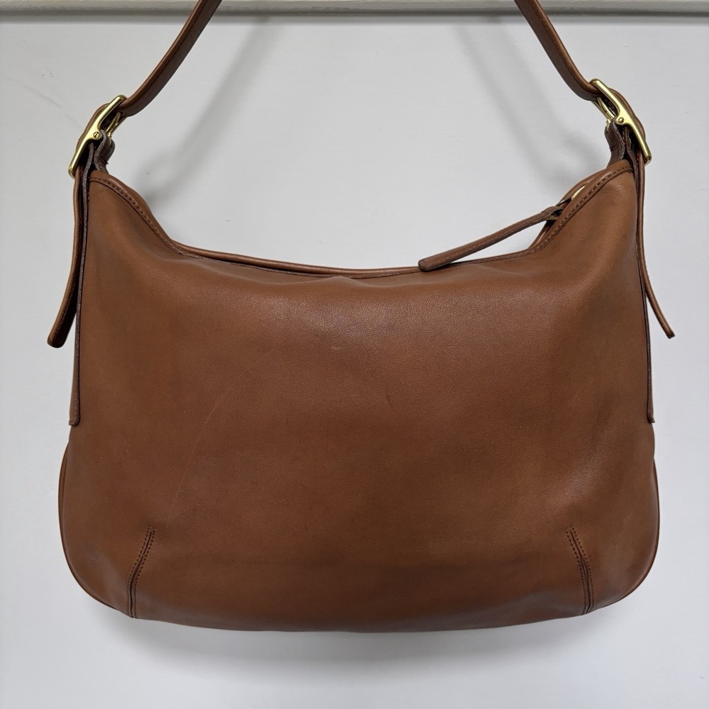 COACH Vintage 1990's Shoulder Hobo Bag 9213 Brown Leather Made In USA Purse Tote